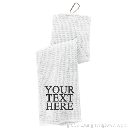 Waffle Golf Towel Microfiber waffle weave golf towel with hook Factory
